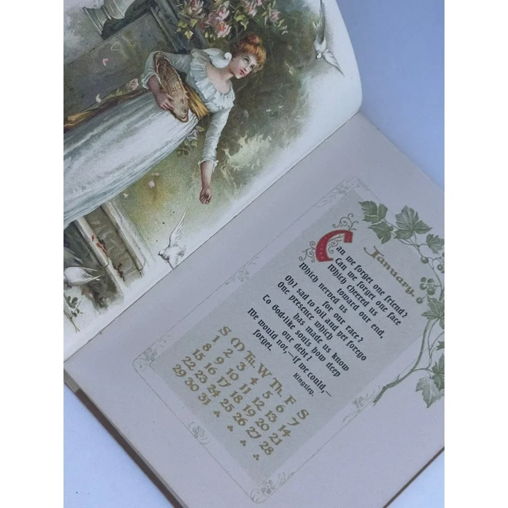 Antique 1911 From Friend to Friend Calendar Book Ernest Nister E.P. Dutton Co